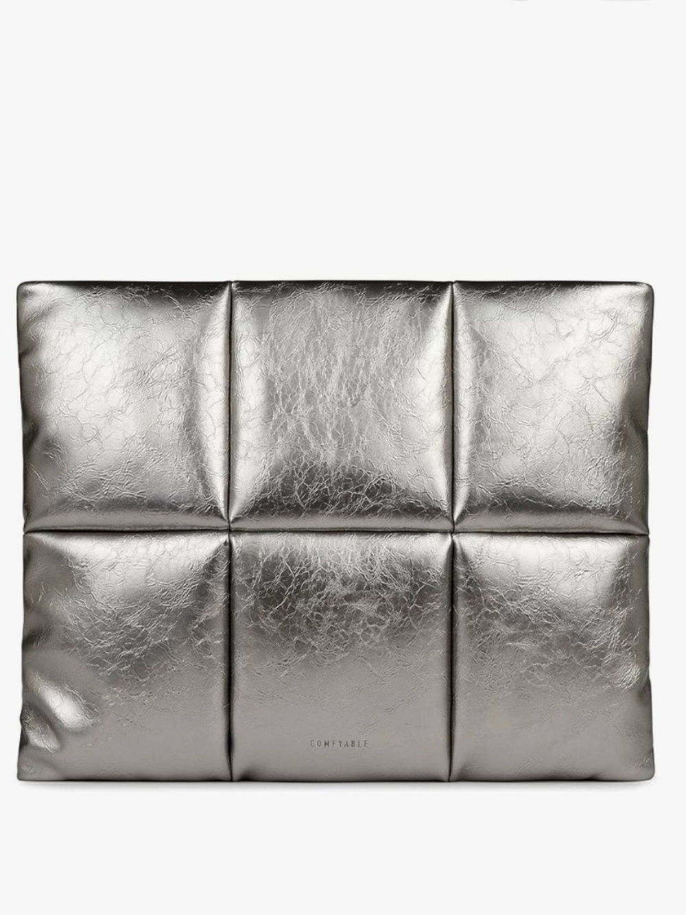 Comfyable Silver Pewter Puffy Water Resistant Laptop Tablet Case Padded Sleeve